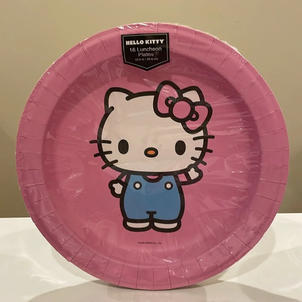 New Sanrio Pink Hello Kitty Party Supplies- Paper Plates / Napkins